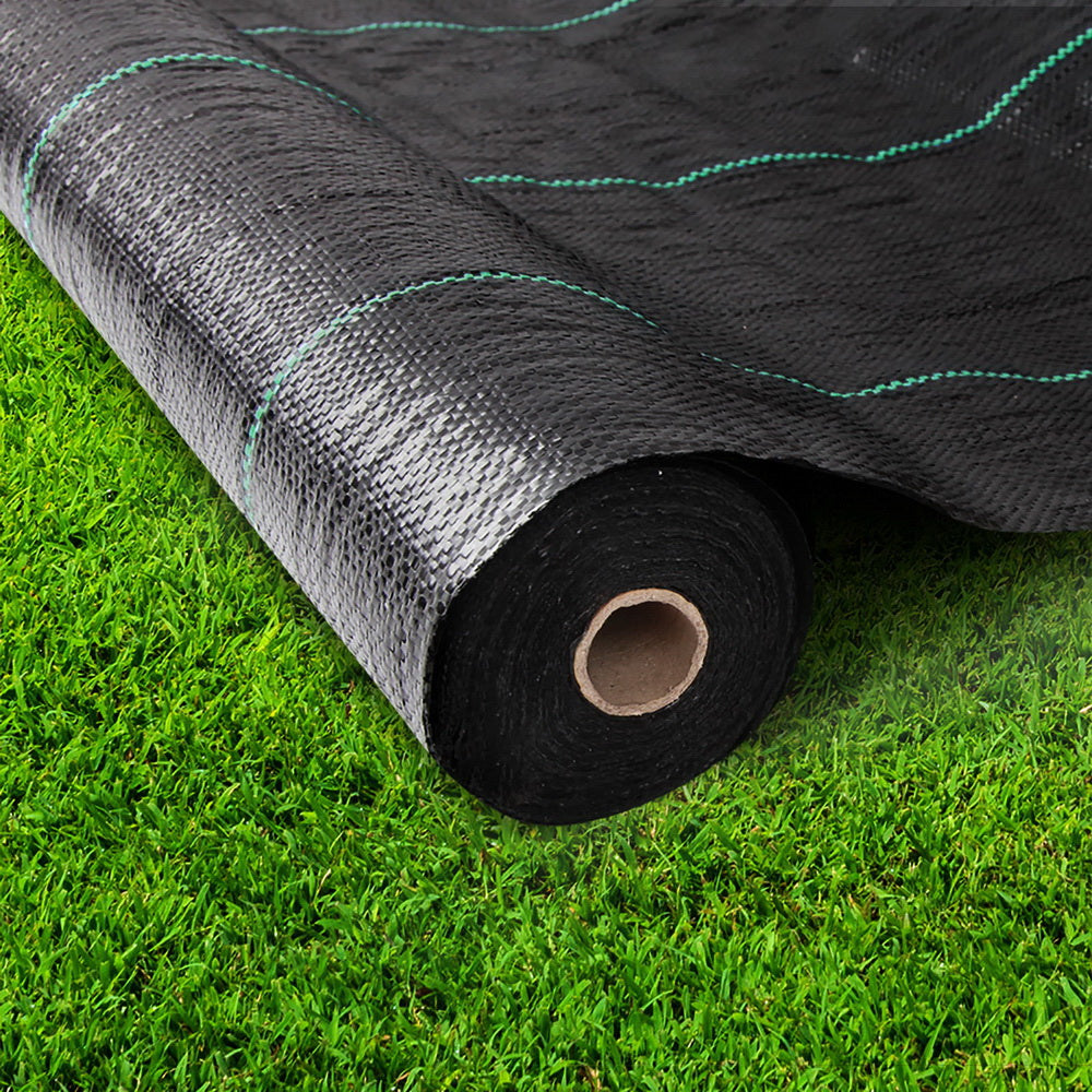 Instahut 0.915m x 50m Weedmat Weed Control Mat Woven Fabric Gardening Plant | Auzzi Store