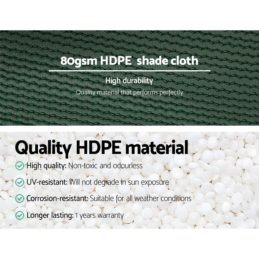 Instahut 1.83x30m 30% UV Shade Cloth Shadecloth Sail Garden Mesh Roll Outdoor Green | Auzzi Store