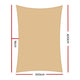 Instahut 2 x 4m Waterproof Rectangle Shade Sail Cloth - Sand Beige | Auzzi Store