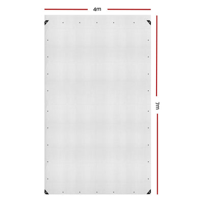 Instahut Tarp Tarpaulin 4x7m Canvas Heavy Duty Camping Cover Clear