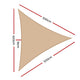 Instahut 5 x 5 x 5m Waterproof Triangle Shade Sail Cloth - Sand Beige | Auzzi Store