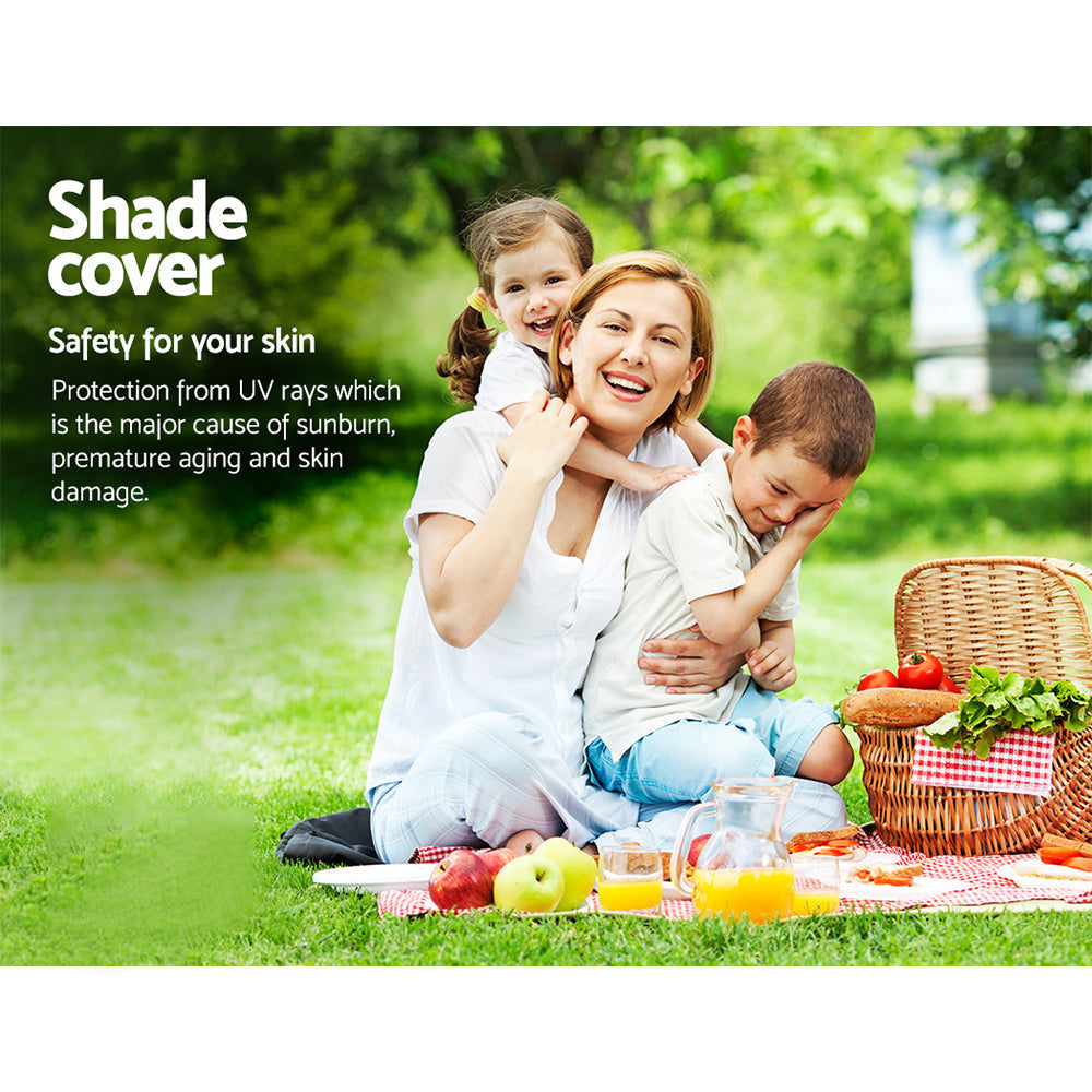 Instahut 5x5x5m Shade Sail Cloth Shadecloth Triangle Heavy Duty Sand Sun Canopy | Auzzi Store