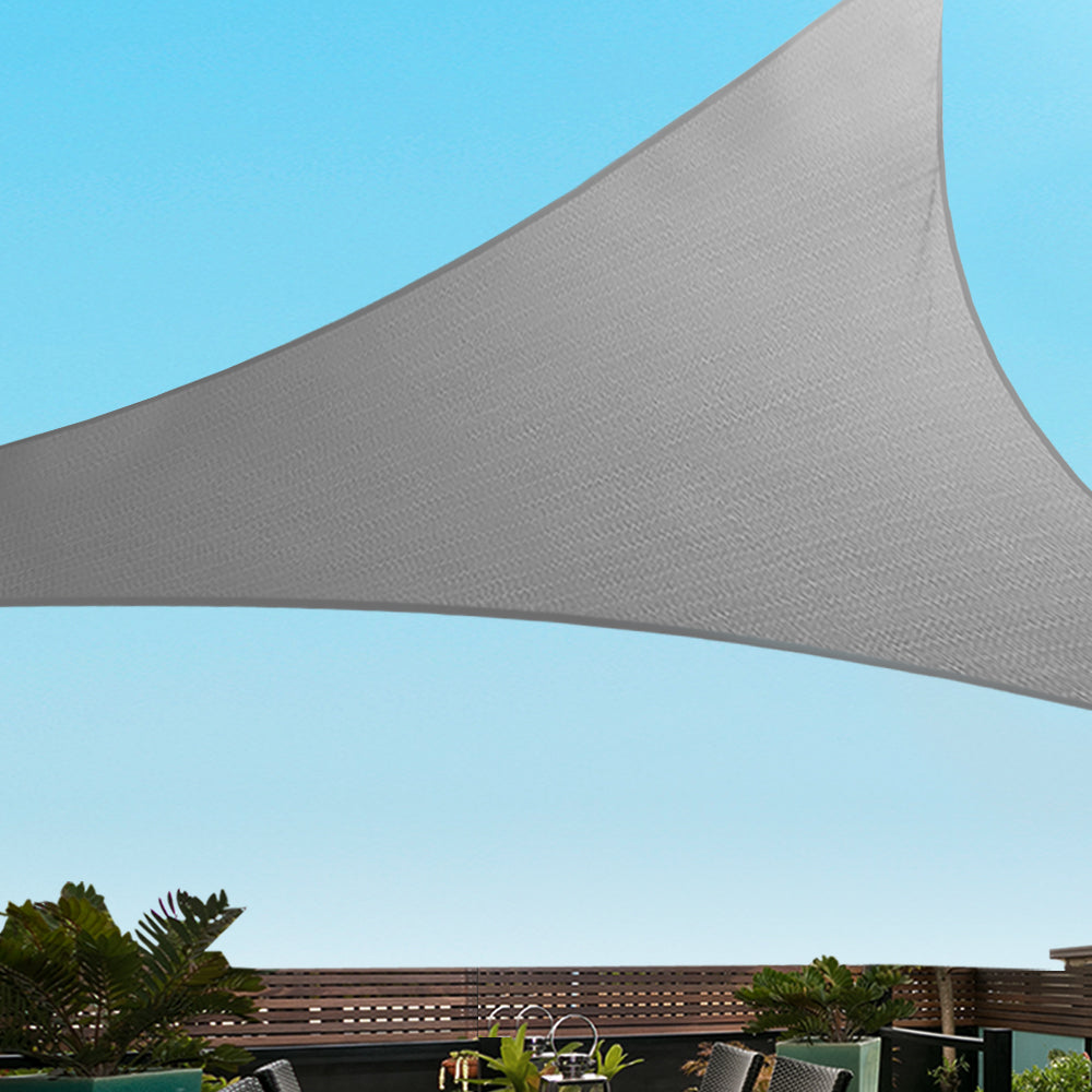 Instahut Sun Shade Sail Cloth Shadecloth Outdoor Canopy Triangle 280gsm 6x6x6m | Auzzi Store