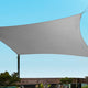 Instahut Sun Shade Sail Cloth Shadecloth Rectangle Canopy Grey 280gsm 3x3m | Auzzi Store