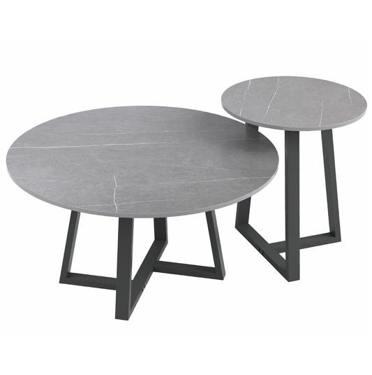 Interior Ave - Broadway Two Tier Stone Coffee Table Set | Auzzi Store