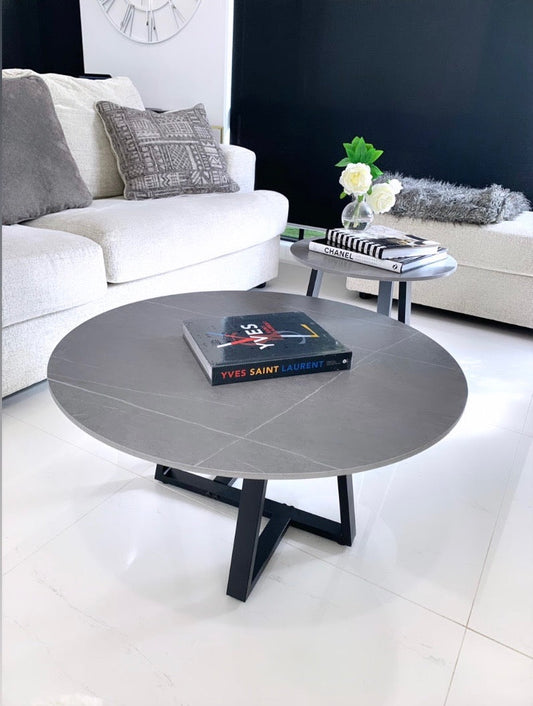 Interior Ave - Broadway Two Tier Stone Coffee Table Set | Auzzi Store