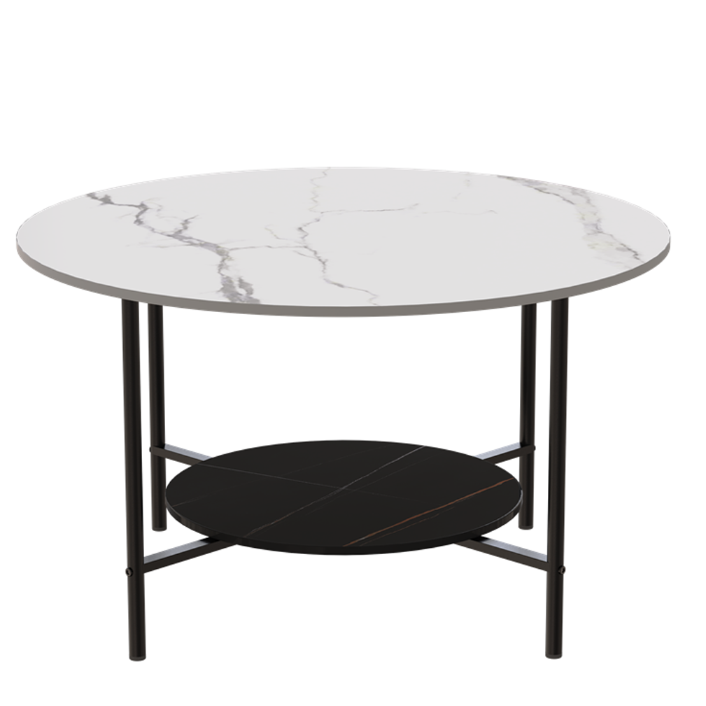 Interior Ave - Duke Round Two Tier Stone Coffee Table | Auzzi Store