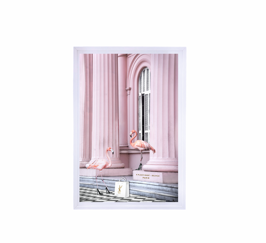 Interior Ave - Saint Pink - 90cm x 60cm White Framed Artwork | Auzzi Store