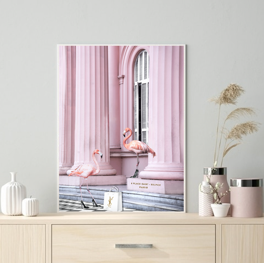 Interior Ave - Saint Pink - 90cm x 60cm White Framed Artwork | Auzzi Store