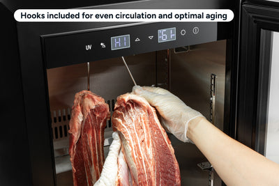 52L Commercial Dry Ager Meat Fridge - UV Sanitisation, Adjustable Shelves