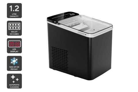 Kogan 12kg Ice Cube Maker (Black) - Auzzistore
