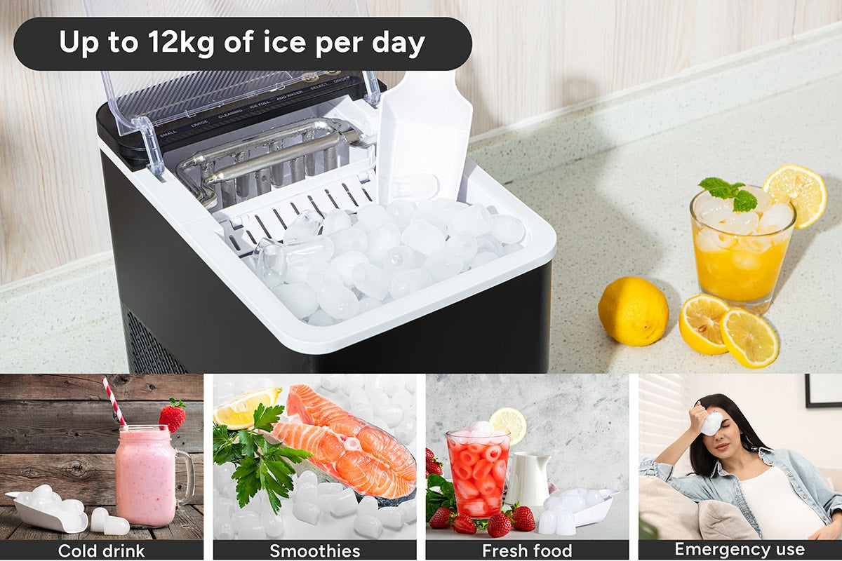 Kogan 12kg Ice Cube Maker (Black)