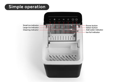 Kogan 12kg Ice Cube Maker (Black)