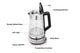Kogan 1.7L Double Wall Smart Glass Kettle with Digital Base