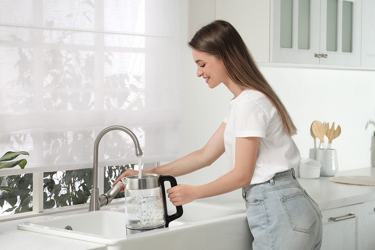 Kogan SmarterHome™ 1.7L Double Wall Glass Smart Kettle (Stainless Steel)
