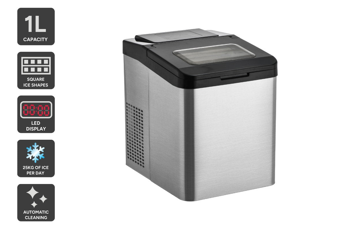 Kogan 25kg Ice Cube Maker (Stainless Steel)