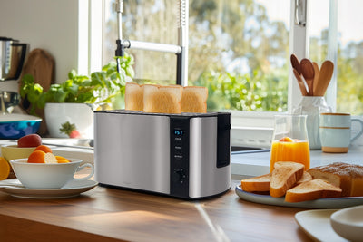 Kogan 4 Slice Long Slot Stainless Steel Toaster