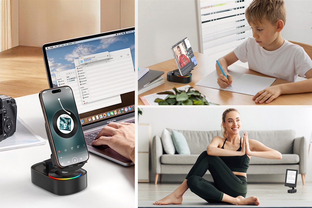 Kogan 4-in-1 Wireless Induction Bluetooth Speaker with Phone Holder and Power Bank