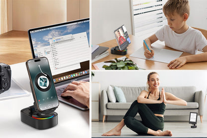 Kogan 4-in-1 Wireless Induction Bluetooth Speaker with Phone Holder and Power Bank