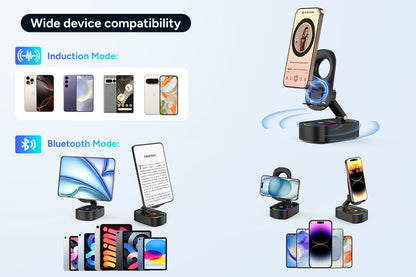 Kogan 4-in-1 Wireless Induction Bluetooth Speaker with Phone Holder and Power Bank