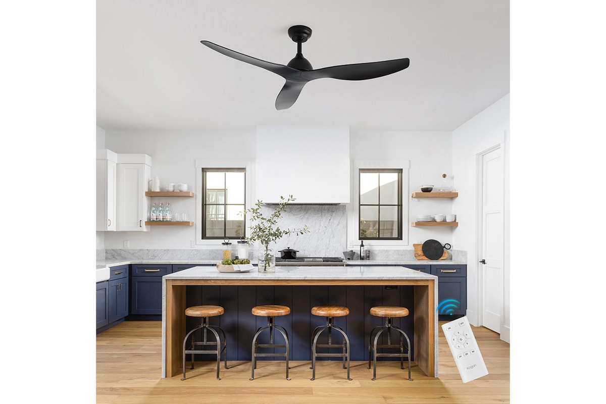 Kogan 132cm DC Motor Ceiling Fan with Remote (Black)