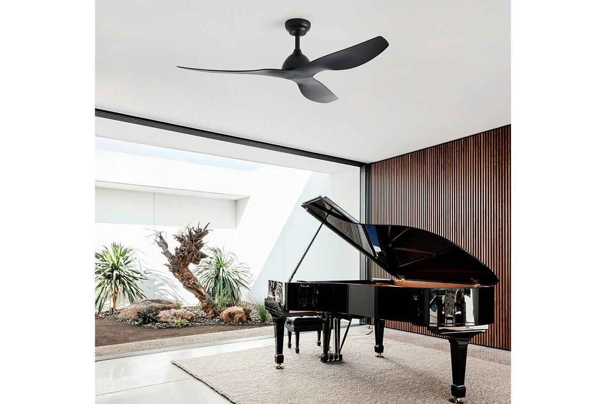 Kogan 132cm DC Motor Ceiling Fan with Remote (Black)