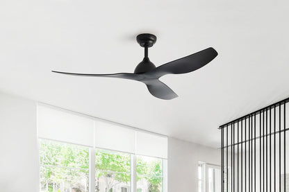Kogan 132cm DC Motor Ceiling Fan with Remote (Black)