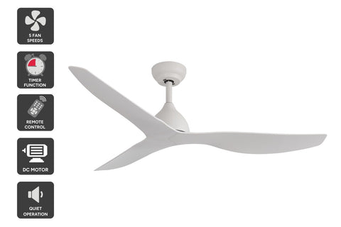 Kogan 132cm DC Motor Ceiling Fan with Remote (White) - Auzzistore