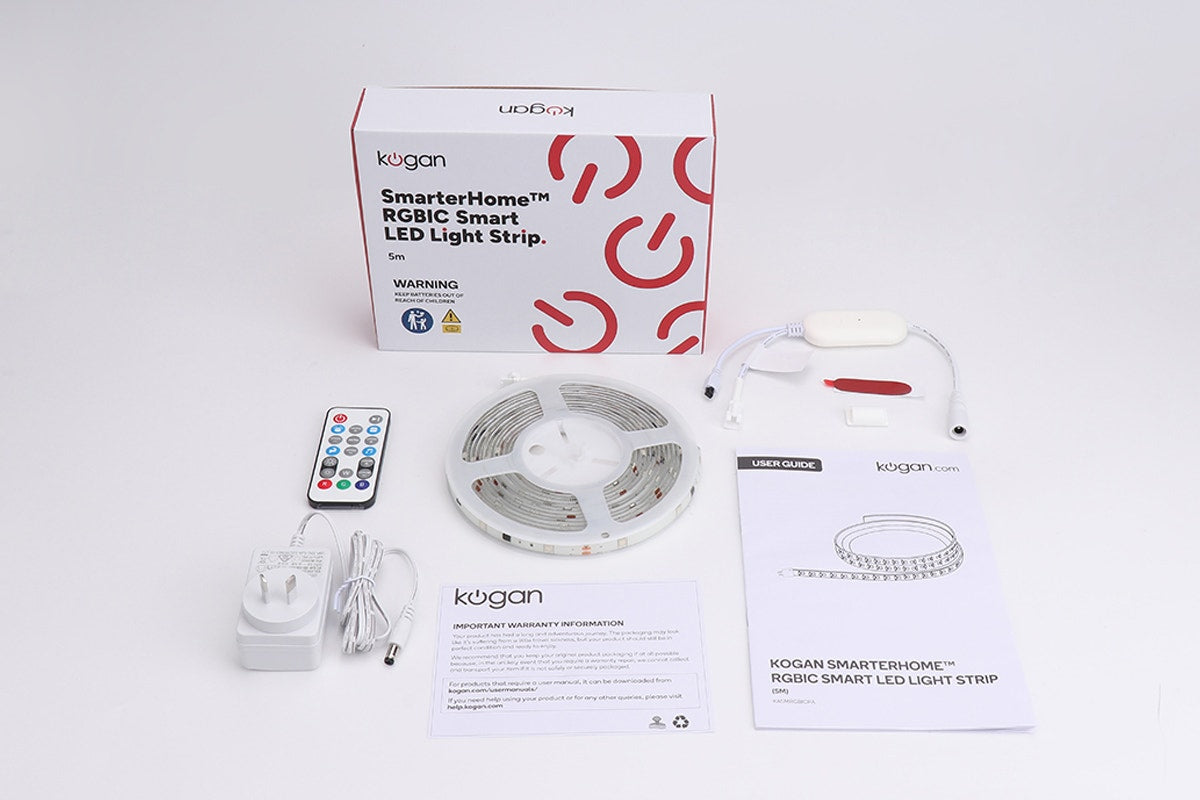 Kogan SmarterHomeâ„¢ RGBIC Smart LED Light Strip (5m)