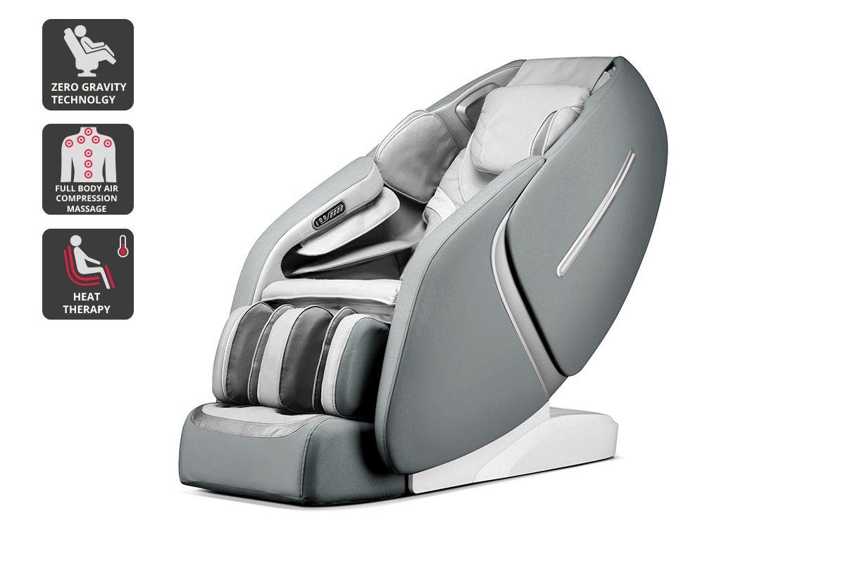 Kogan S63 Zero-Gravity SL-Track Heated Shiatsu Massage Recliner Chair (Grey)