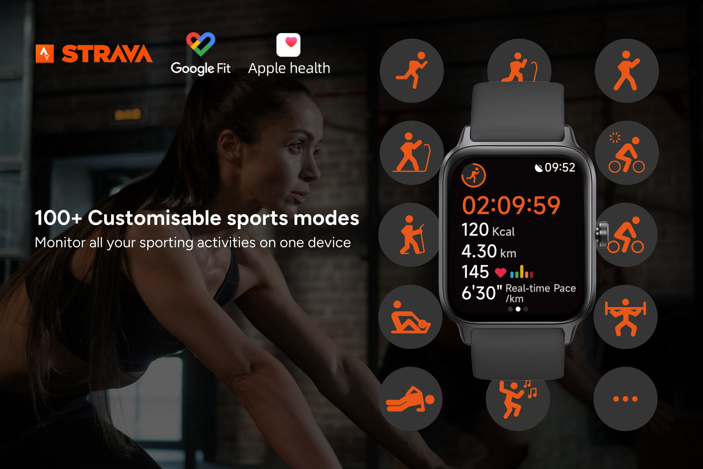 Kogan Active 4 Pro GPS Smart Sports Watch (Black)