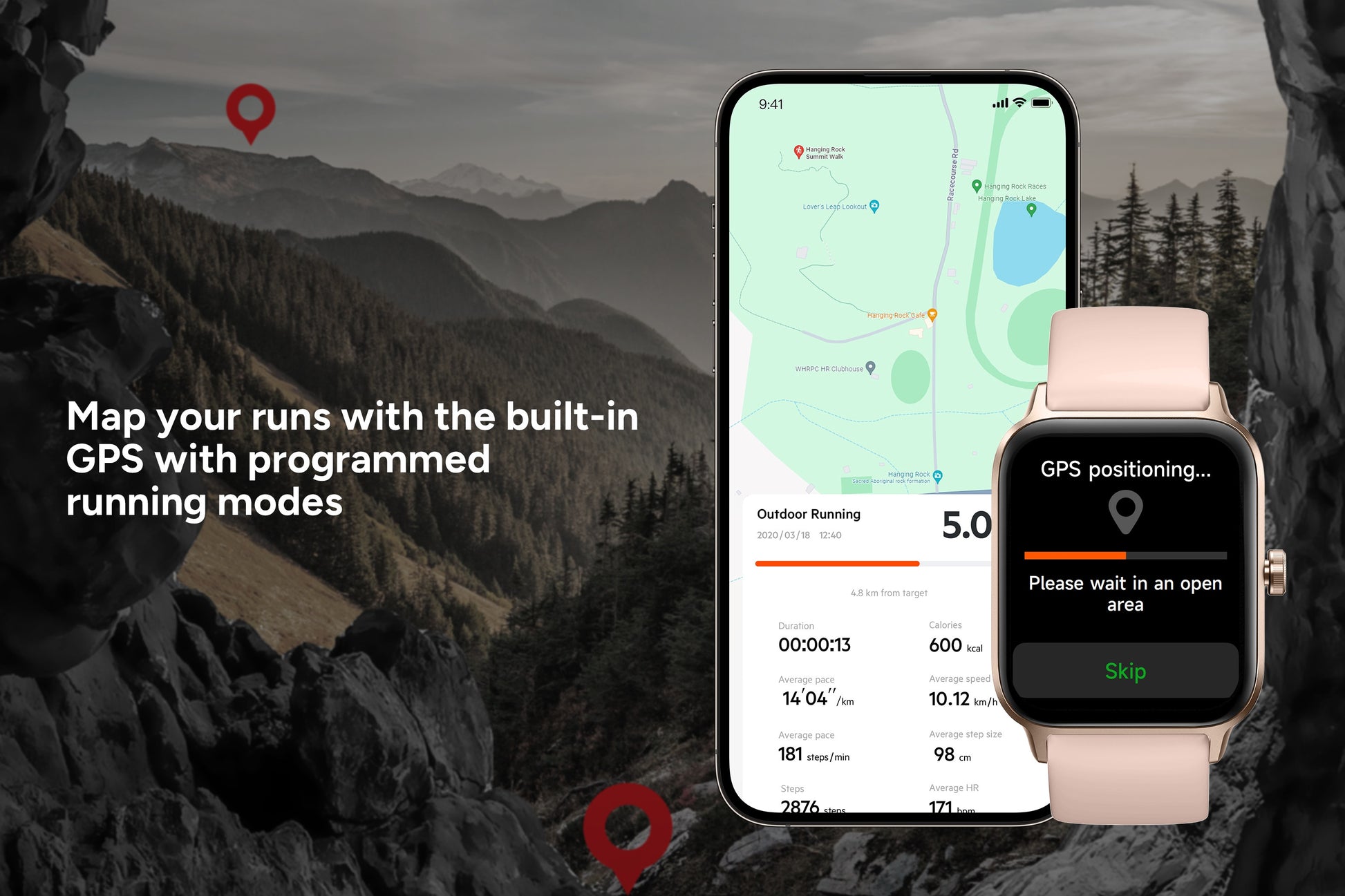 Kogan Active 4 Pro GPS Smart Sports Watch (Rose Gold)