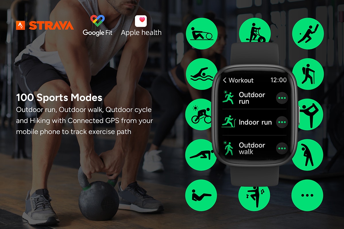 Kogan Active 4 SE Smart Watch (Graphite)