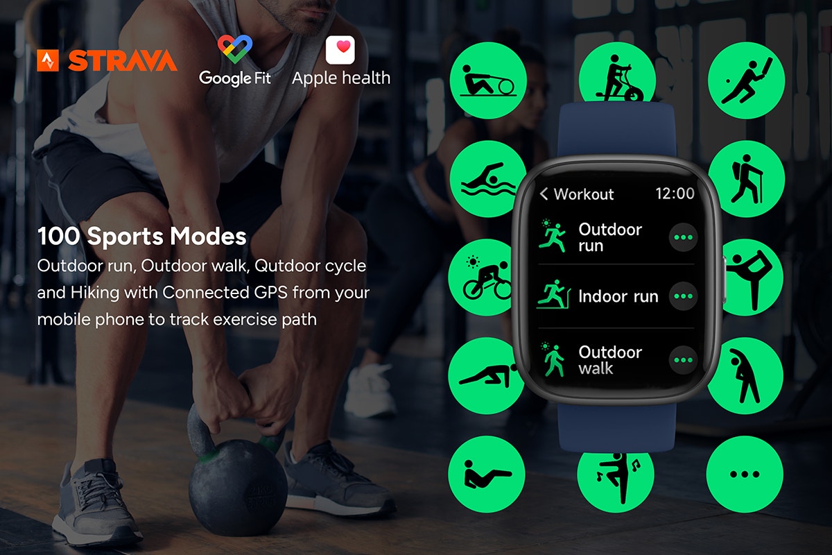 Kogan Active 4 SE Smart Watch (Admiral Blue)