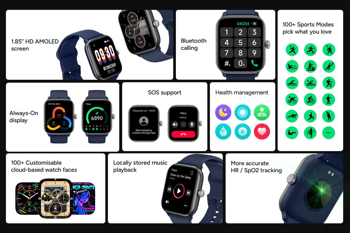 Kogan Active 4 Smart Watch (Navy)