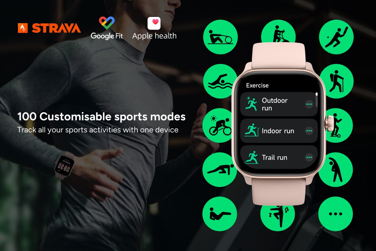 Kogan Active 4 Smart Watch (Rose Gold)