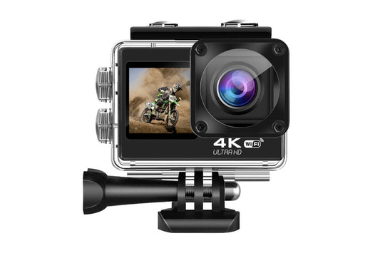 Kogan 4K Dual Screen Wi-Fi Action Camera with Waterproof Case