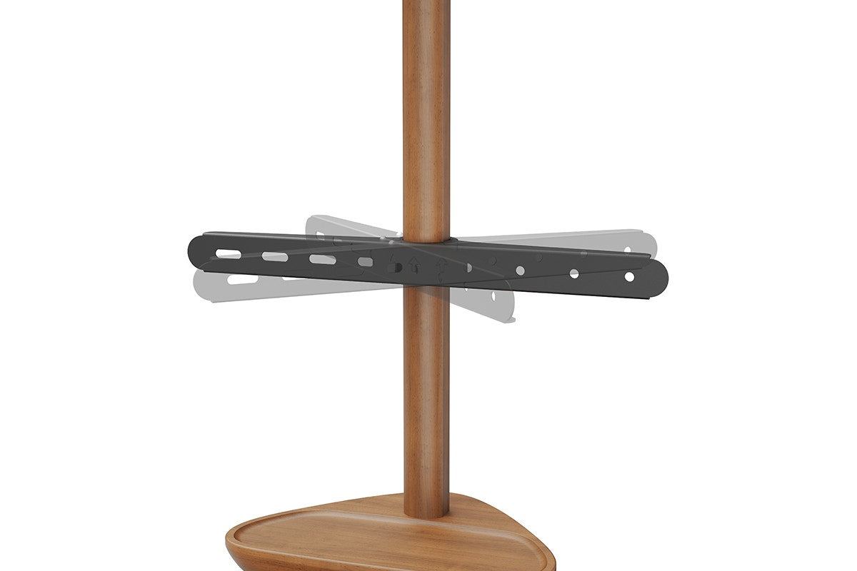 Kogan Oslo Studio Stand with Shelf for 45" - 65" TVs (Walnut)