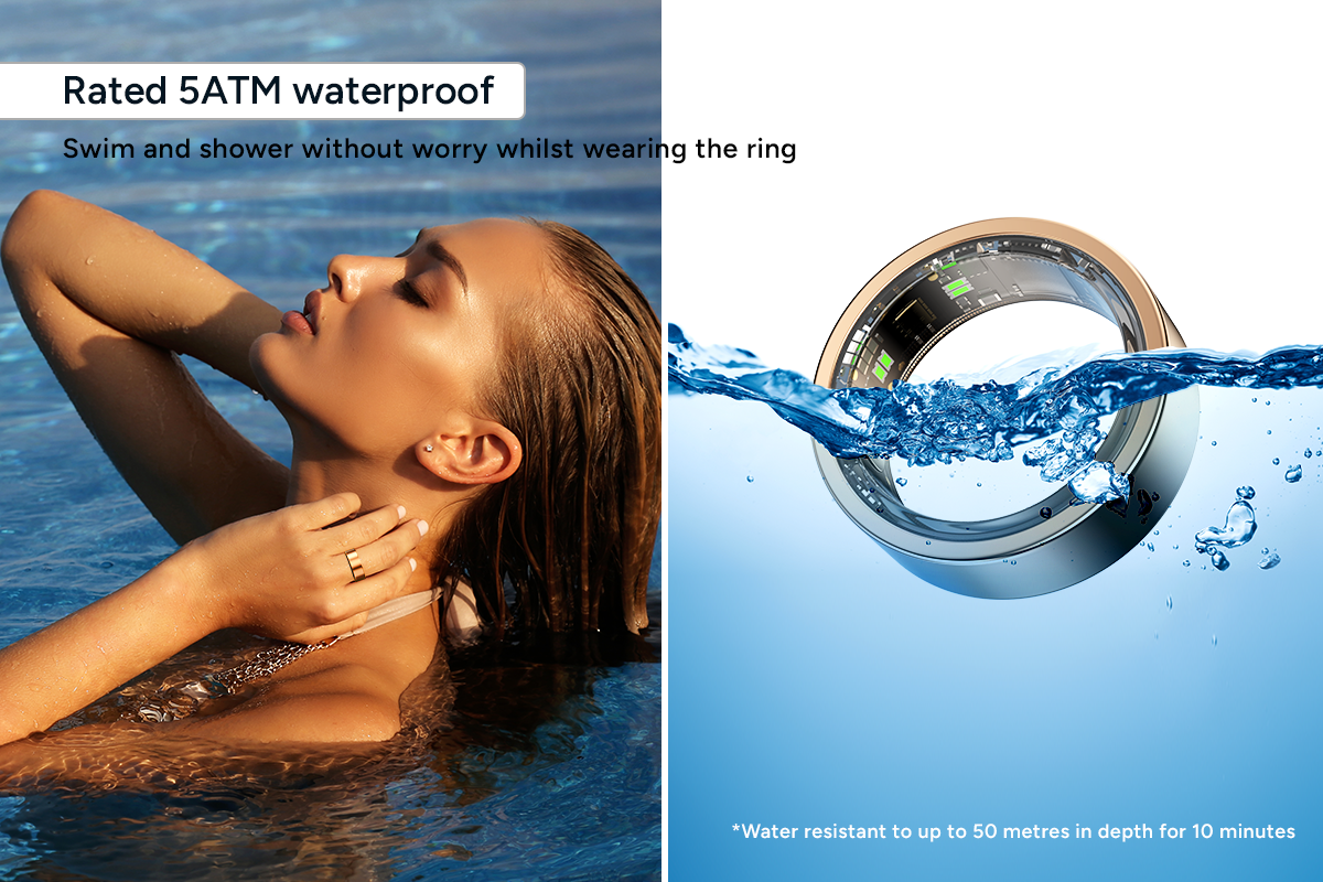 Kogan Aura Smart Ring (Rose Gold, Size 12)