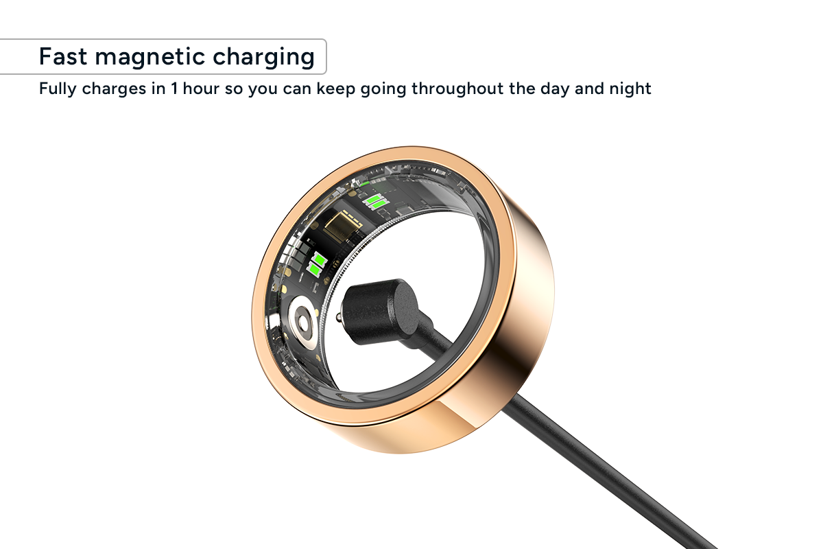Kogan Aura Smart Ring (Rose Gold, Size 12)