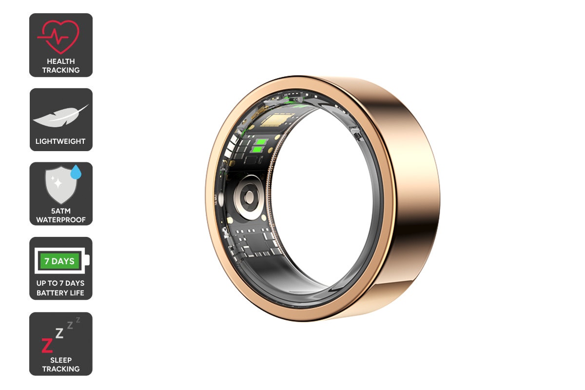 Kogan Aura Smart Ring (Rose Gold, Size 12)