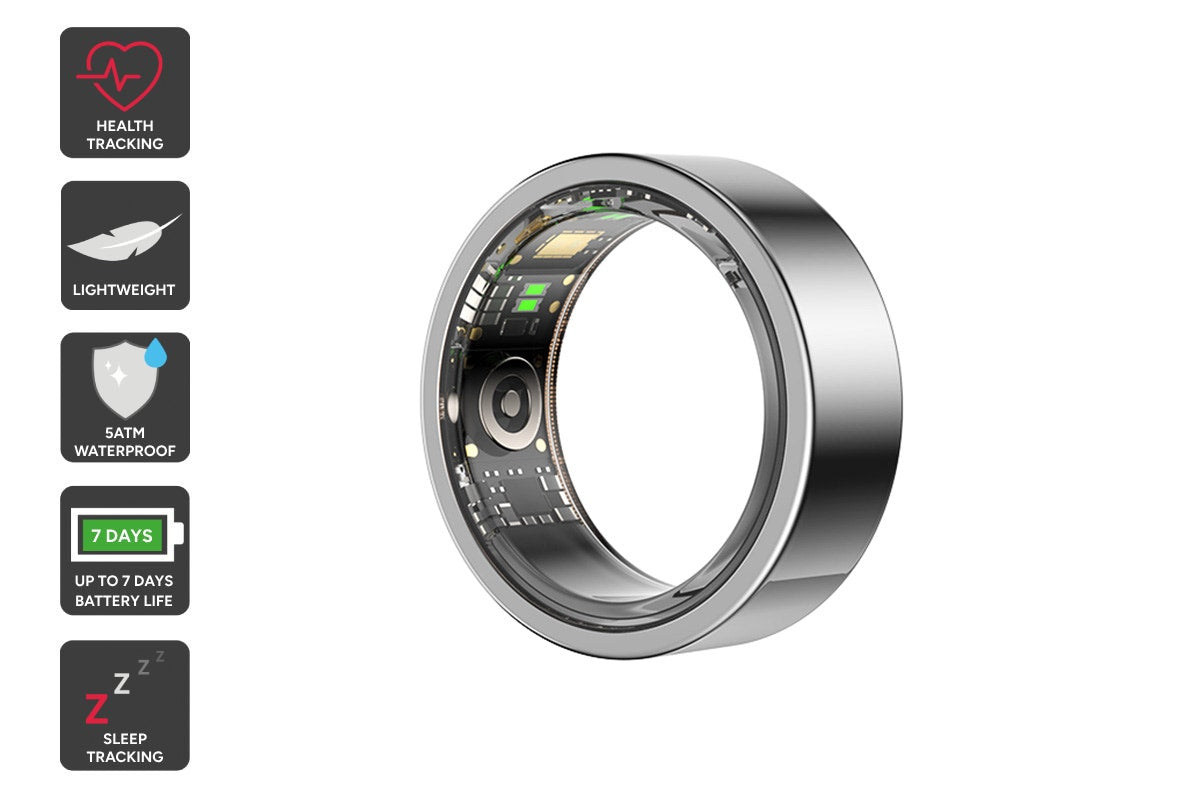 Kogan Aura Smart Ring (Silver; Size 7)