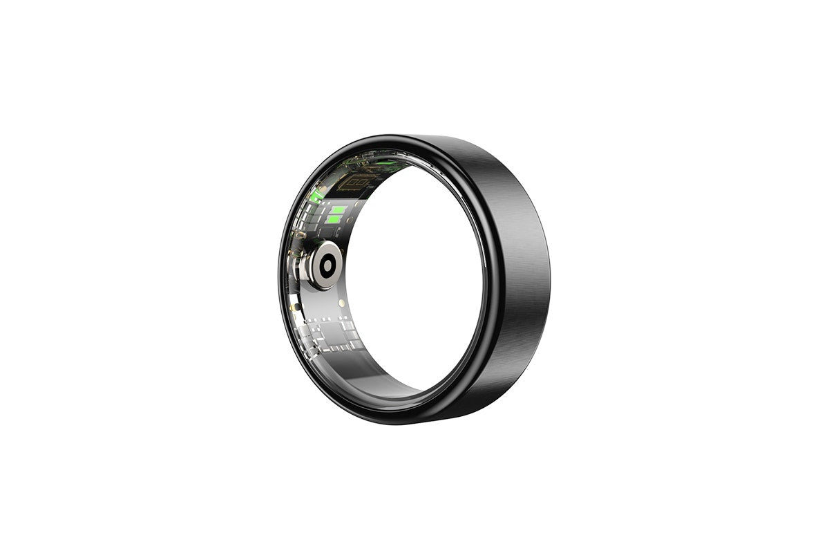 Kogan Aura Ti Smart Ring (Titanium, Graphite, Size 9)