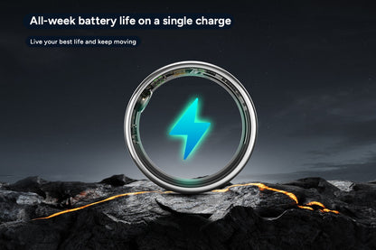 Kogan Aura Ti Smart Ring (Titanium, Silver, Size 13)