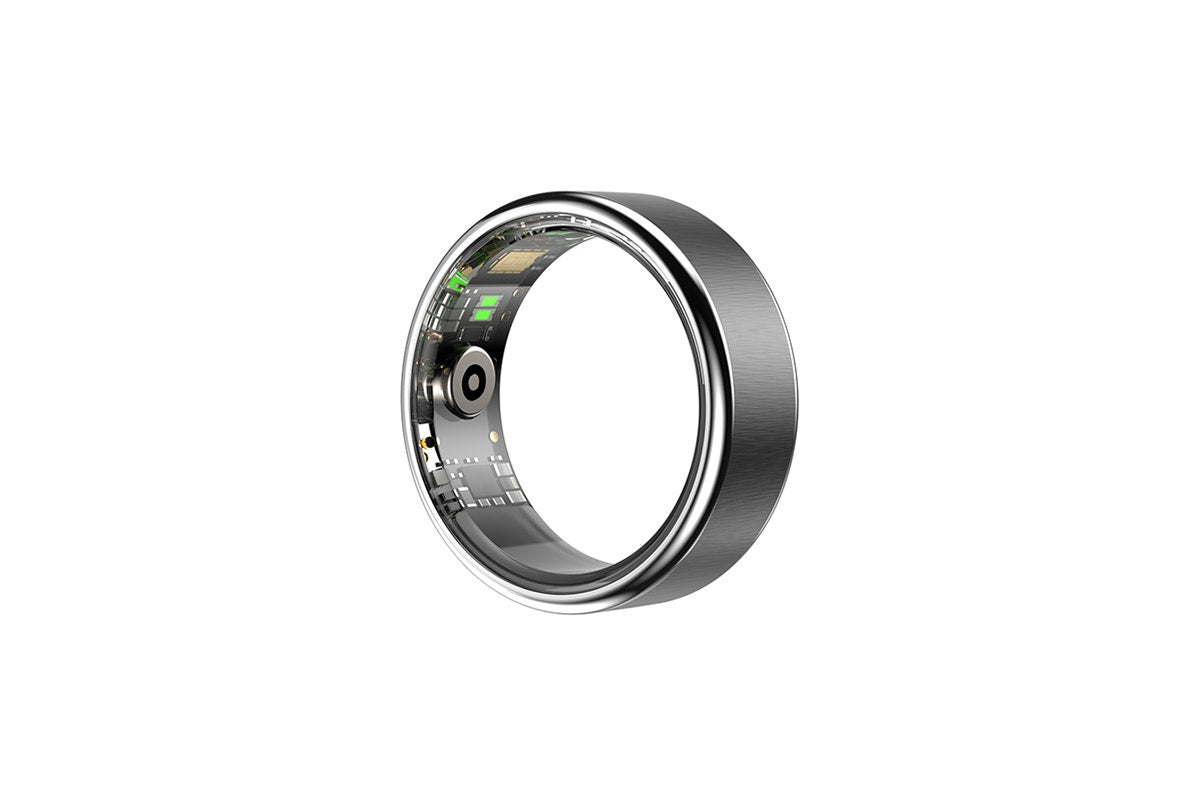 Kogan Aura Ti Smart Ring (Titanium, Silver, Size 10)