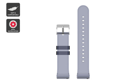 Strap for Kogan Aura Smart Watch  - Black Transparent)