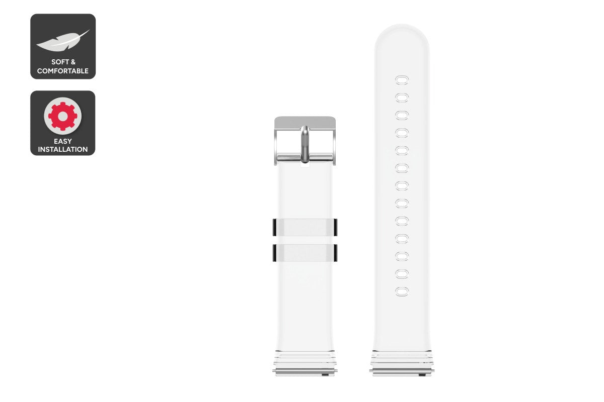 Strap for Kogan Aura Smart Watch  - White Transparent)