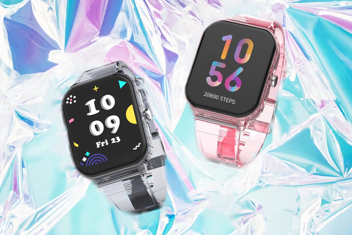 Kogan Aura Smart Watch  - Pink Transparent)