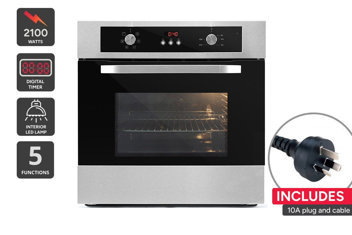 Kogan 60cm Electric Built-in Oven with Digital Timer - 5 Functions