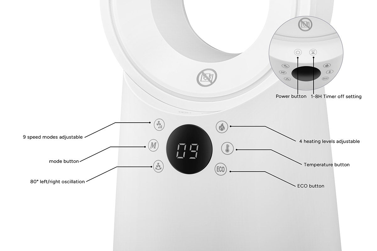 Kogan SmarterHome™ Bladeless Fan and Heater